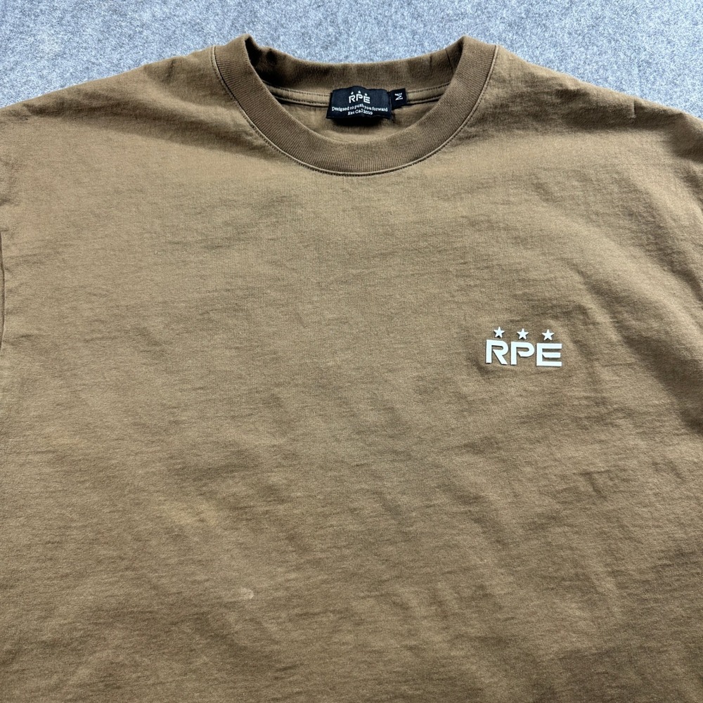 RPE T-Shirt Mens M Brown Short Sleeve Graphic Star Logo Streetwear